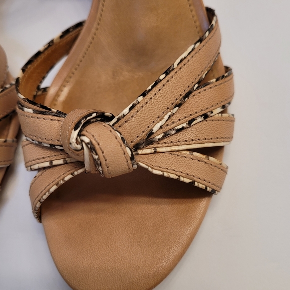 Coach Meg Leather Open Toe Ankle Strap Sandals - Picture 2 of 16